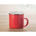 MP3251440 taza de metal esmaltado 350 ml rojo metal 2