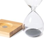 MP3288750 reloj arena transparente cristal borosilicato bambu 5