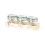 MP3288890 set tarros transparente cristal madera 5