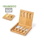 MP3295410 set quesos transparente bambu acero inox 6