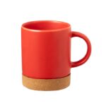 MP3318160 taza rojo ceramica corcho 1