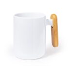 MP3318210 taza blanco ceramica bambu 1