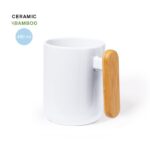 MP3318210 taza blanco ceramica bambu 2