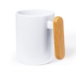MP3318210 taza blanco ceramica bambu 3