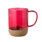 MP3318240 taza rojo cristal borosilicato corcho 1