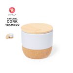 MP3319430 vela aromatica blanco ceramica corcho bambu 2