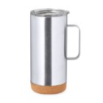 MP3321920 taza termica plateado acero inox reciclado corcho 1