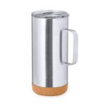 MP3321920 taza termica plateado acero inox reciclado corcho 3