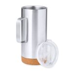 MP3321920 taza termica plateado acero inox reciclado corcho 5
