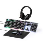 MP3325900 set gamer negro luces led multicolor conexion usb teclado raton optico 2