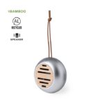 MP3340540 altavoz plateado aluminio reciclado bambu 2