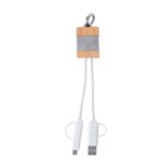 MP3340570 cable cargador plateado aluminio reciclado bambu 1
