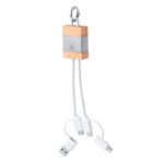 MP3340570 cable cargador plateado aluminio reciclado bambu 3