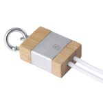 MP3340570 cable cargador plateado aluminio reciclado bambu 4