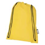 MP3341630 mochila de cuerdas de rpet 5l amarillo 190t poliester reciclado 1