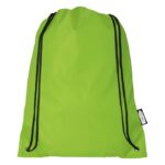 MP3341700 mochila de cuerdas de rpet 5l verde 190t poliester reciclado 2