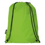 MP3341700 mochila de cuerdas de rpet 5l verde 190t poliester reciclado 6