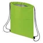 MP3341750 bolsa termica con cuerdas con capacidad para 12 latas verde 210d poliester 4