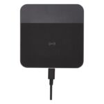 MP3344000 base de carga inalambrica de primera calidad de 15w negro aleacion de zinc simil piel de p 3