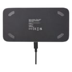 MP3344010 base de carga inalambrica doble de primera calidad de 15w negro aleacion de zinc simil pie 6