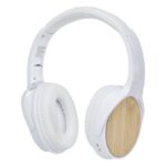 MP3344020 auriculares bluetooth con microfono blanco plastico abs madera de bambu 1