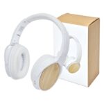 MP3344020 auriculares bluetooth con microfono blanco plastico abs madera de bambu 6