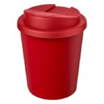 MP3344280 vaso reciclado de 250ml con tapa antigoteo rojo polipropileno reciclado plastico pp 1