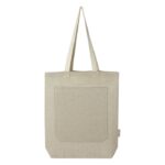 MP3347510 bolsa tote de algodon reciclado de 150 gm con bolsillo delantero de 9 litros natural 80 al 2