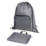 MP3347580 bolsa con cordon plegable reciclada de 7l gris 210d poliester pet reciclado 3