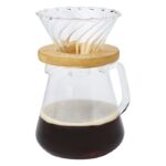 MP3347990 cafetera de vidrio de 500ml blanco vidrio borosilicato madera de bambu 1