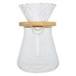 MP3347990 cafetera de vidrio de 500ml blanco vidrio borosilicato madera de bambu 3