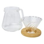 MP3347990 cafetera de vidrio de 500ml blanco vidrio borosilicato madera de bambu 5