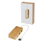 MP3348070 hub usb de bambu natural madera de bambu 4