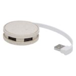 MP3348080 hub usb de paja de trigo natural paja de trigo 1