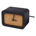 MP3348100 reloj de sobremesa con cargador inalambrico de piedra caliza negro piedra caliza corcho 1