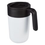 MP3348360 taza de 400ml con doble pared reciclada blanco plastico polipropileno reciclado acero inox 1