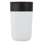 MP3348360 taza de 400ml con doble pared reciclada blanco plastico polipropileno reciclado acero inox 3