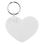 MP3349380 llavero reciclado con forma de corazon blanco plastico hips reciclado 2
