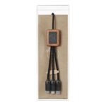 MP3349490 cable de bambu 3 en 1 marron claro plastico pet reciclado plastico abs reciclado madera de 2