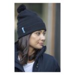 MP3350710 gorro beanie reciclado grs negro 1x1 punto de costilla 97 poliester reciclado con certific 3