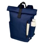 MP3353590 mochila enrollable de 156 grs rpet de 18l azul 600d poliester reciclado con certificado gr 6