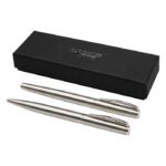 MP3357110 set de boligrafo y rollerball de acero inoxidable reciclado gris recycled stainless steel 1