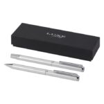 MP3357120 set de regalo de boligrafo y rollerball de aluminio reciclado gris recycled aluminium 1