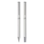 MP3357120 set de regalo de boligrafo y rollerball de aluminio reciclado gris recycled aluminium 3