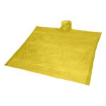 MP3357400 poncho de lluvia desechable de material reciclado con bolsa de almacenamiento amarillo pla 1