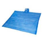 MP3357420 poncho de lluvia desechable de material reciclado con bolsa de almacenamiento azul plastic 1