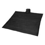 MP3357440 poncho de lluvia desechable de material reciclado con bolsa de almacenamiento negro plasti 1
