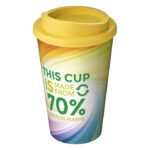 MP3357540 vaso con aislamiento de 350ml amarillo 70 polipropileno reciclado 30 plastico pp 1