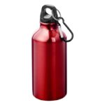 MP3357940 botella de 400 ml de aluminio reciclado con certificado rcs con mosqueton rojo recycled al 1