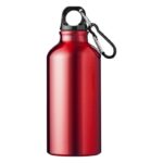 MP3357940 botella de 400 ml de aluminio reciclado con certificado rcs con mosqueton rojo recycled al 3